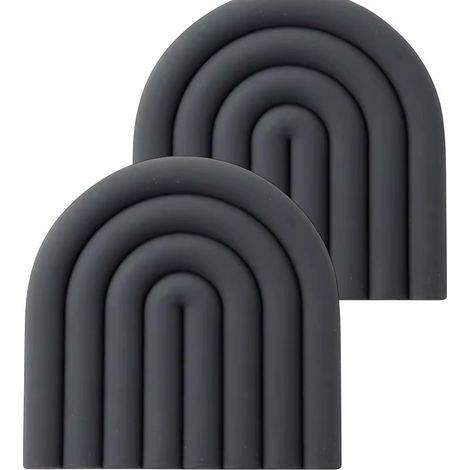 Tapis isolant antidérapant en silicone, gris foncé, 1515cm, durable et résistant à la chaleur, convient aux ustensiles de cuisine. (1/5)
