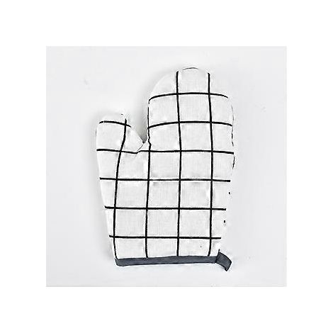2 paires de gants de cuisine antidérapants en silicone remplis de coton recyclé, pour four et casseroles (grille blanche), pour la cuisson au four et au four. (1/4)
