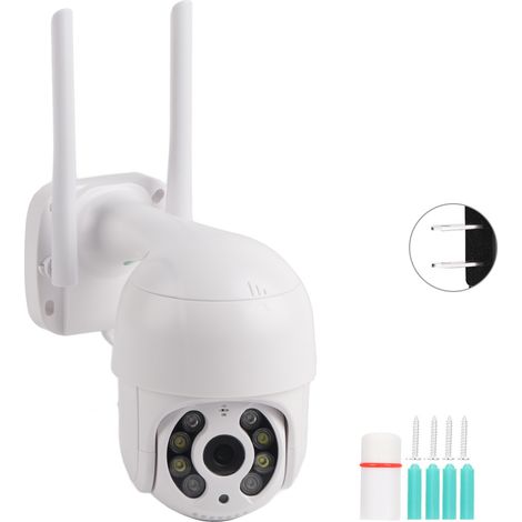 Caméra de surveillance mini dôme PTZ 2MP 1080P WiFi étanche 8 lumières infrarouges, compatible Icsee, 110-240V (1/5)