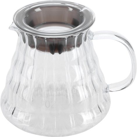 Cafetière/bouilloire en verre borosilicate haute densité, 500 ml, idéale pour la maison et le bureau.