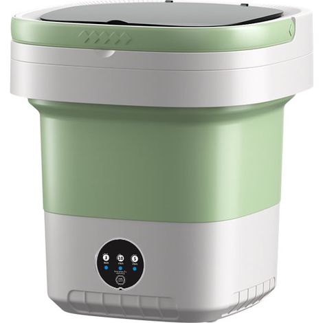 Coocheer – Machine à laver portable pliable 12L – Fonctionnement automatique – Design compact pour dortoir et voyage – Séchage doux intégré