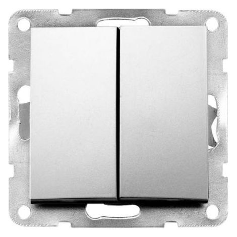 Interrupteur double encastré Iota Silver GSC 103500009