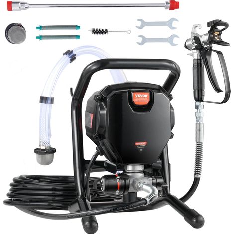 Système de Peinture par Pulvérisation 750 W 3000 PSI Pulvérisateur sans Air Portable 1,2 L/min Pistolet de Peinture avec Tuyau 7,6 m pour Peinture Intérieure Extérieure Fournitures Clôtures (1/5)