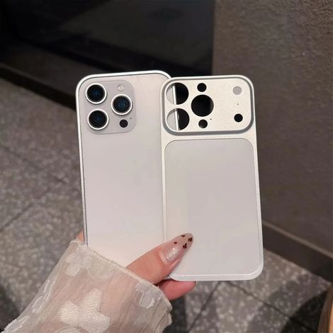 Coque de téléphone ultra-mince en alliage d'aluminium pour iPhone 13 Pro Max argenté
