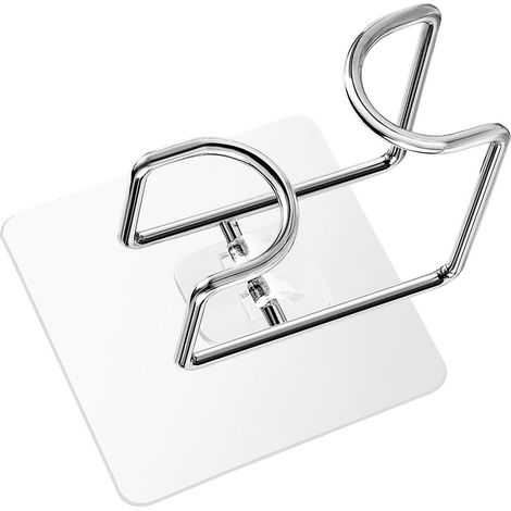 Ganci adesivi in acciaio inox, fissaggi a parete senza foratura per cucina e bagno. (1/5)