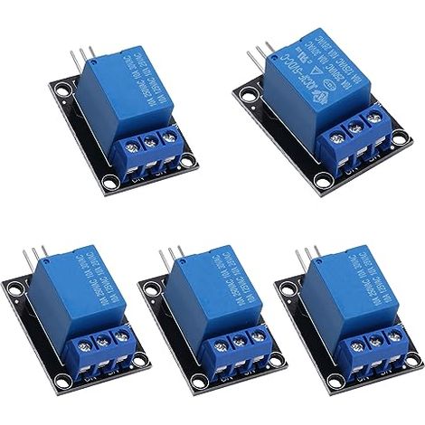 5 Pièces 5V 1-Canal Relais Module Bouclier Déclencheur de Haut Niveau pour KY-019 Compatible avec Arduino et Raspberry Pi (1/5)