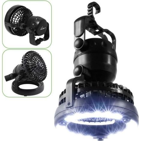 LED- und batteriebetriebene Campinglampe, 2-in-1-Multifunktions-Campinglampe mit Ventilator, ideal für Festivals und Camping 32 (1/4)