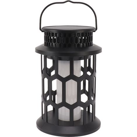 Lanterna a energia solare con effetto fiamma tremolante – 28 LED – lanterna decorativa da appendere – impermeabile – giardino / patio / cortile