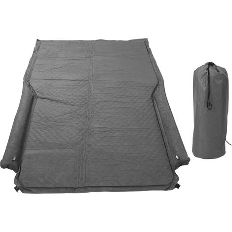 Inflatable Mattress for SUVs, Inflatable Mattress for Motorhomes with Protective Edge Wings, 5cm Thick Suede, Integrated Pillow and Quick Inflation and Deflation (Elegant Grey) (1/5)
