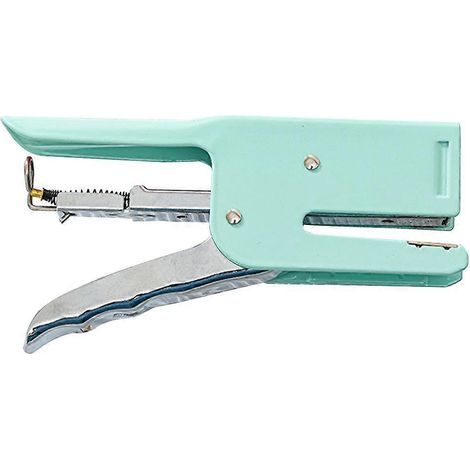 Agrafeuse manuelle pratique pour le bureau, agrafeuse multifonction en métal pour dossiers, agrafeuse manuelle pratique-16.8X2.3CM-Green (1/3)