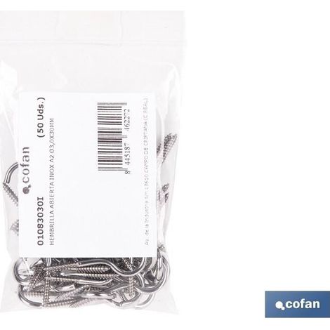 Pack 500 unidades punta acero cónica 2.0x50mm