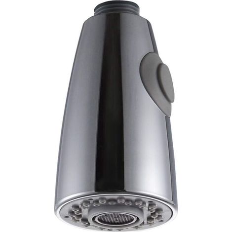 Douchette Robinet Cuisine 2 Jets Tête de Robinet de Rechange Douchette pour Robinet Remplacement Douchette pour Mitigeur Cuisine, Chromé, G1/2\" (1/4)