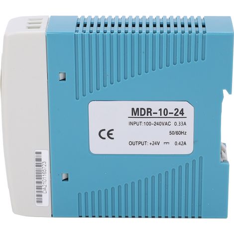 Alimentation industrielle à découpage BERM, rail DIN, entrée 100-240 VAC, MDR-10-24, 10W 24V 0.42A