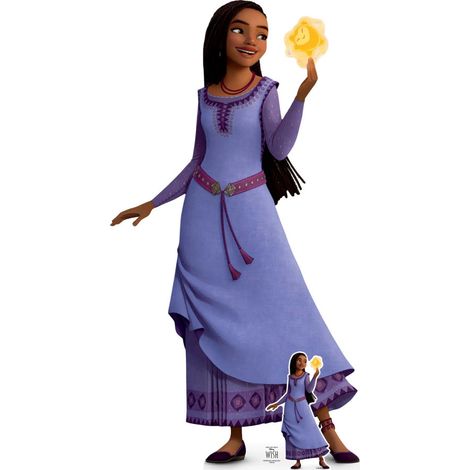 Figurine en carton Wish Asha Qui regarde L'Étoile Magique Star Dans Sa Main Gauche - Haut 174 cm (1/5)