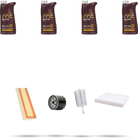 Kit tagliando 4 FILTRI e 4L OLIO compatibile con Renault Kangoo 1.2 16v 55kw dal 2001 (1/5)