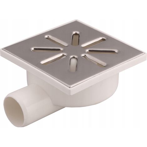 Rejilla de desagüe 15x15cm desagüe LATERAL Ø50 AQUER