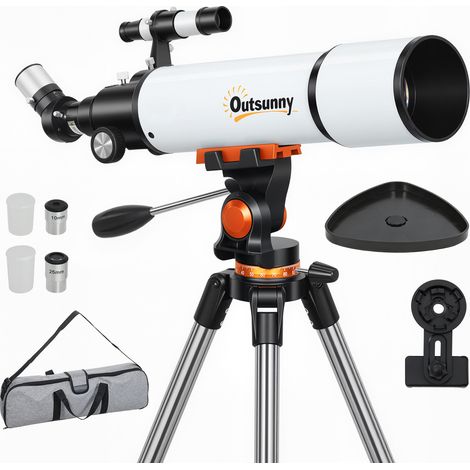 Telescopio, bianco e nero, 92 × 92 × 130 cm, lega di alluminio, acciaio inossidabile, 4,6 kg (1/5)
