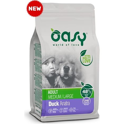 Oasy Dog Adult Medium/Large Monoproteico Anatra - Sacco 12 Kg -