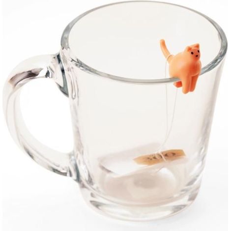 Tea Bag Holder Cats (x4) - Kikkerland - White