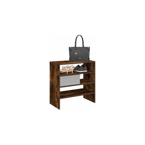 Étagères à chaussures 2 pcs empilable chêne fumé 60x30x30,5 (1/5)