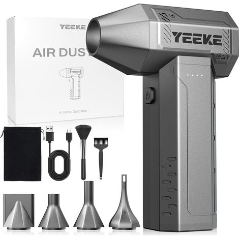 Souffleur Air Comprimé, Souffleur PC 180000 RPM Mini Souffleur Puissant 10000 mAh avec Charge Rapide Moteur Sans Balais LED Fonctionnelle, Idéal pour Nettoyage PC Gamer (1/5)