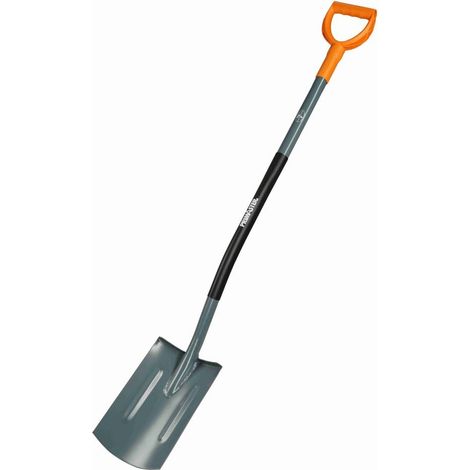 Primaster Gartenspaten Stahlstiel 29x19cm Spaten Stahlstiel Trittkante Schaufel (1/2)