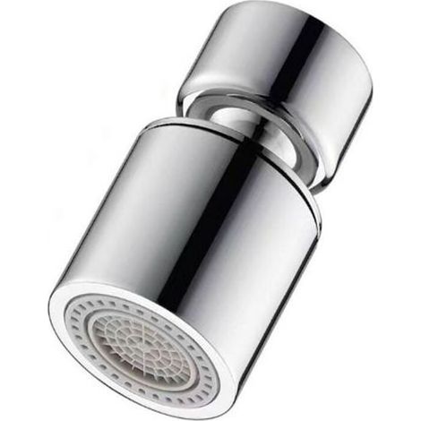 BARKBUSTERS Tête de robinet flexible, fonction 360 degrés, fonction double aérateur d'eau, 2 types de jet, tête tamis, argent (1/4)