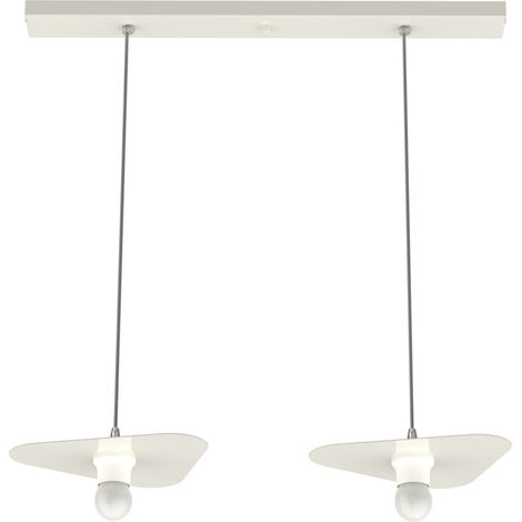 LUMICOM  CLOUD Sospensione, 2XE27, max 42W, metallo, bianco lucido, 25x20cm (1/2)