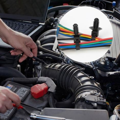 Collier Serrage Nylon - 110 Pièces - Résistant UV -4 À 130 °C - Pour Regroupement Câbles Automobile Et Intérieur (1/4)