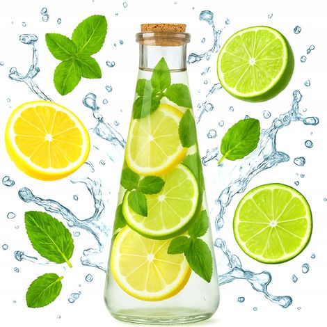 LONDRA Bottiglia di vetro 350ml Caraffa per acqua, succhi, alcolici, liquori, olio d'oliva, vino