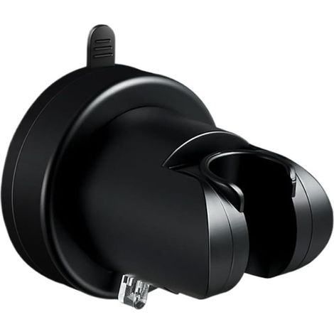 Support de douche en plastique, support de pommeau de douche réglable, support de pommeau de douche à ventouse, sans perforation, noir (1/5)