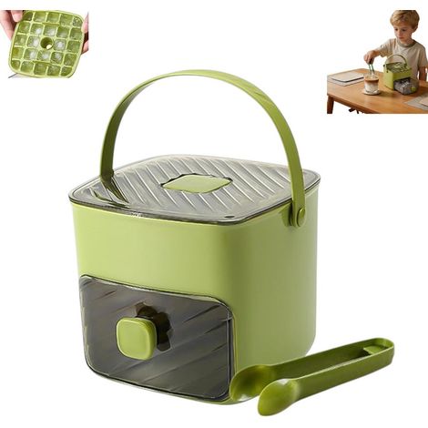 1 pièce - plateau de cube de glace - moule à glace avec couvercle - contenant de stockage de glace - moule à glace souple - (1/5)
