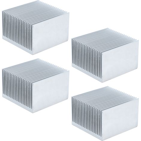 Lot de 4 dissipateurs thermiques en aluminium pour modules CPU électroniques, 60 x 60 x 39 mm, sans colle (1/5)