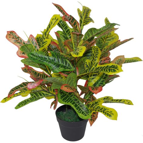65cm Artificial Codiaeum Multicoloured House Plant (1/4)