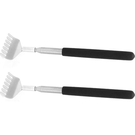 2 Pièces Grattoir à Dos Rétractable Portable en Acier Inoxydable, Longueur Réglable 20‑68cm (1/5)