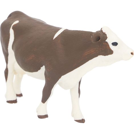 Figura de vaca de colores vivos, dimensiones: 13,5 x 4,5 x 7,5 cm, material: plástico blando, estilo: decoración rústica.
