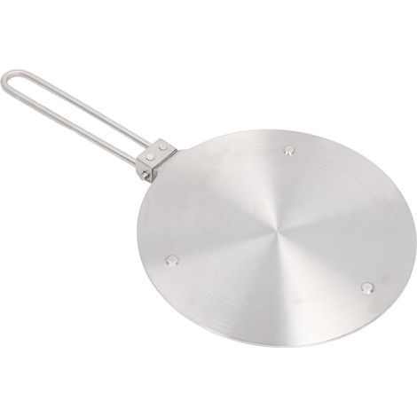 Plaque de diffusion de chaleur en acier inoxydable pour induction, diffuseur de chaleur pour cuisinière électrique à induction, 23,5 cm / 9,3 pouces (1/5)