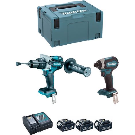 MAKITA Kit DLX2174TJ1 (DHP481 + DTD153 + 3 x 5,0 Ah + DC18RC + MAKPAC 3) (1/5)