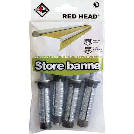 Kit de anclaje de expansión para toldo de terraza RED HEAD, diámetro 16 x largo 65 mm Red head (1/2)