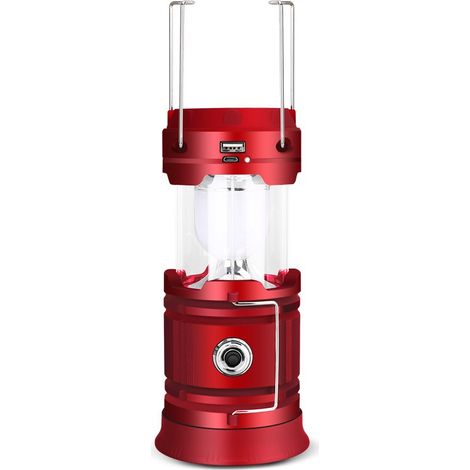 Lampe torche LED portable pour le camping, rechargeable par USB, pour une utilisation en extérieur et en cas d'urgence (lumière rouge) qd-AquaForge (1/5)