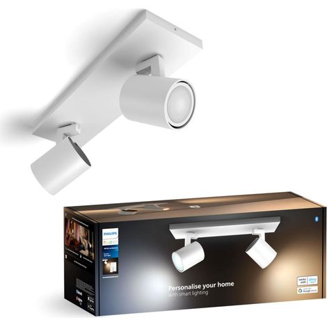Runner, Double Spot Plafond avec Ampoules, Blanc (1/5)