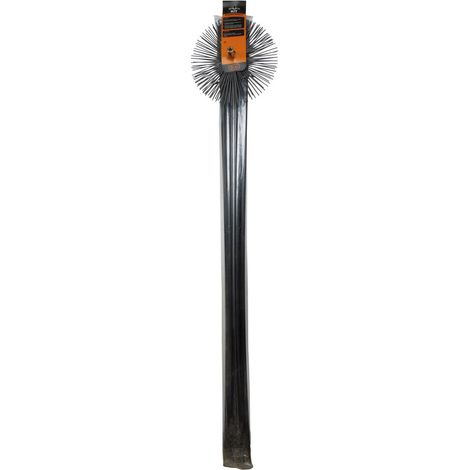 Kit de limpieza de chimeneas de 7 m, cabeza de acero de 250 mm