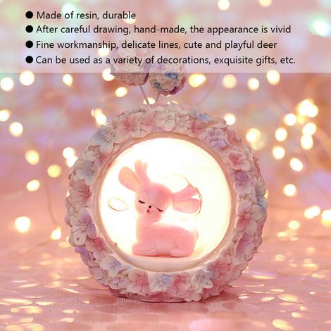 Lampe décorative Faon Mignon Fille Bureau Cadeau Anniversaire Fête Décoration Maison Rose (1/2)