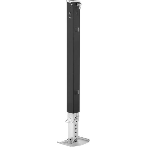 Jambe de béquille de caravane 5ème roue 179014, 825 mm, remplacement universel compatible Lippert Venture, Atwood, Stromberg Carlson, avec goupille et embase, noir (1/5)