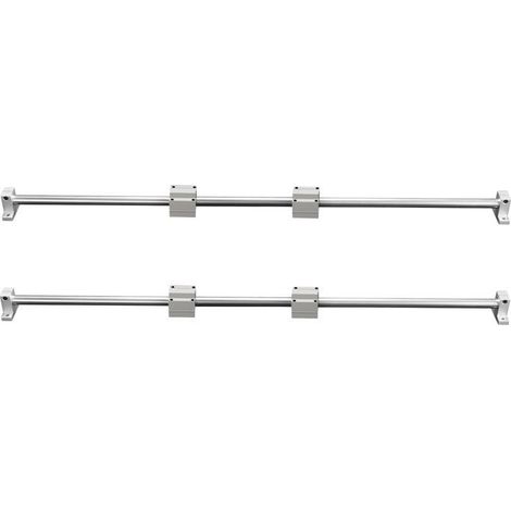 Rails de guidage linéaire - SFC16 - 1000 mm - 2 rails - 4 blocs coulissants SC16 - 4 supports de rail (1/5)