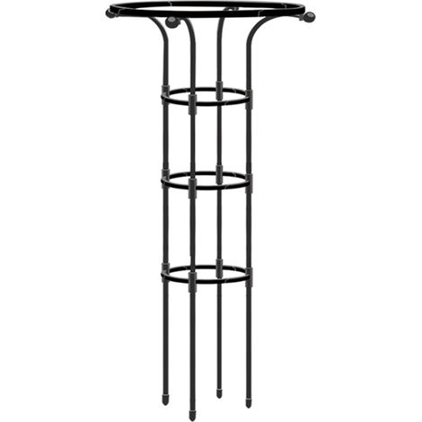 Enrejado para plantas trepadoras – enrejado de jardín con tratamiento anticorrosión, disponible en 6 tamaños (125 cm/155 cm, negro/blanco) – 1 juego para un fácil montaje (1/5)