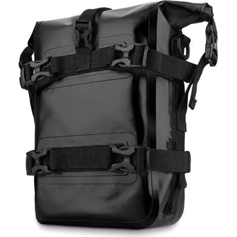 Sacoche latérale étanche pour moto, sacoche de porte-bagages/pare-chocs, PVC – Noir