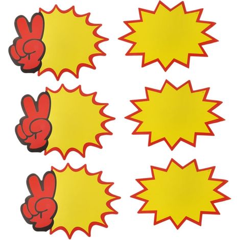 Star Shaped Paper Price Tags Luminous Advertising Labels for (1/5)