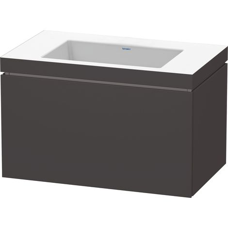 Duravit L-Cube c-bonded Set wandhängend, 1 Auszug, ohne Überlauf,