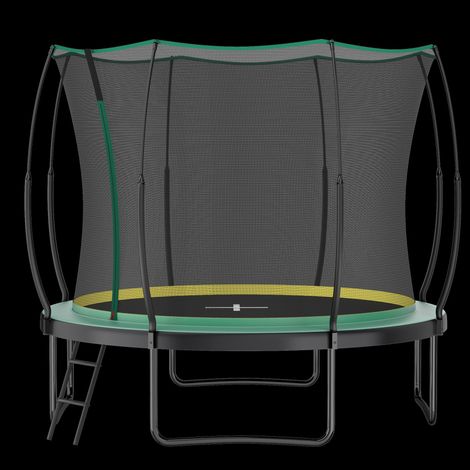 Federloses Nahtloses Sicherheitstrampolin, 305 cm Garten-Trampolin mit Sicherheitsnetz Ce produit est fabriqué avec des matériaux de haute qualité,... (1/5)